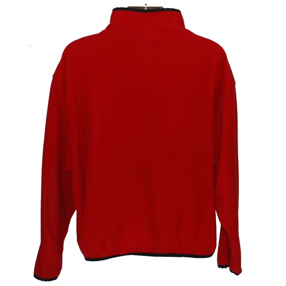 Vtg Woolrich Red Polartec Snap T Fleece Sweater - Picture 2 of 3